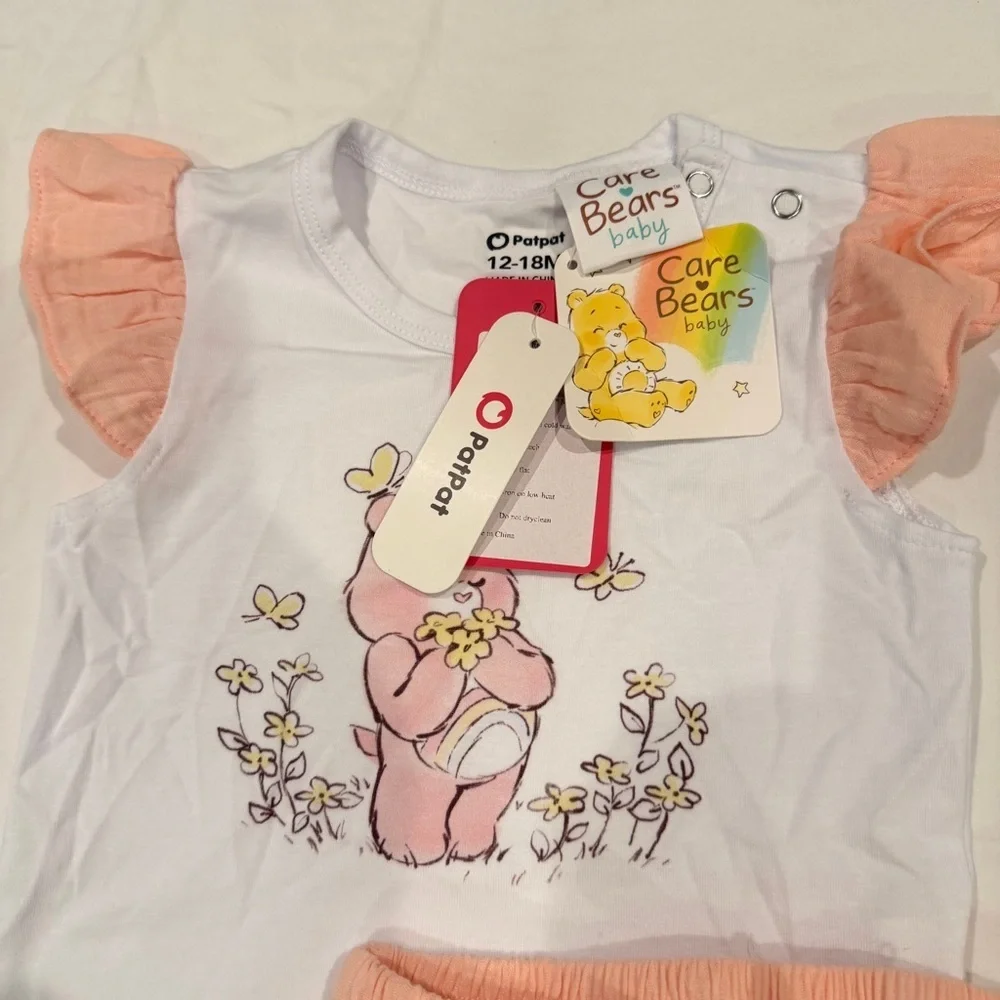 Care Bears Baby Girls Cheer Bear Tee and Bloomer Set - 6-9 / 12-18 months NWT